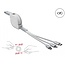 Delock USB Type-A 3 in 1 Retractable Charging Cable for Lightning™ / Micro USB / USB Type-C™ white