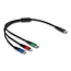 Delock USB Charging Cable 3 in 1 USB Type-C™ to Lightning™ / Micro USB / USB Type-C™ 30 cm