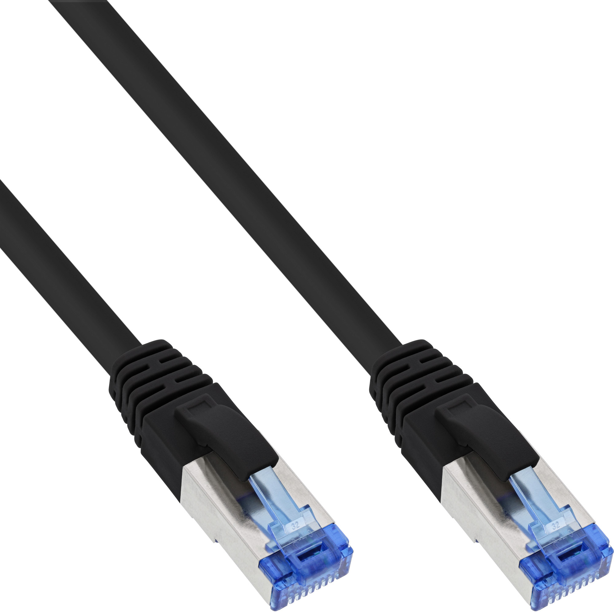 InLine 76820S. Snoerlengte: 20 m, Kabel standaard: Cat6a, Kabelafscherming: S/FTP (S-STP), Aansluiting 1: RJ-45, Aansluiting 2: RJ-45