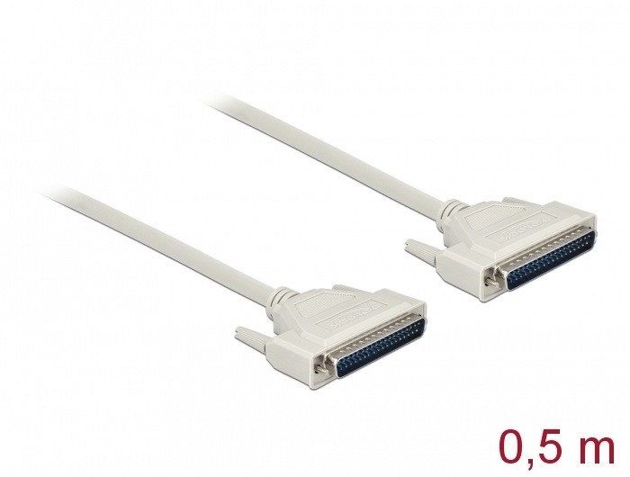 DeLOCK 86911. Kleur van het product: Beige, Lengte snoer: 0,5 m, Aansluiting 1: D-Sub 37 Pin