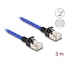 Delock RJ45 Network Cable with braided coating Cat.6A U/FTP Slim 3 m blue