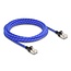 Delock RJ45 Network Cable with braided coating Cat.6A U/FTP Slim 3 m blue