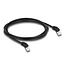Delock RJ45 Network Cable Cat.6A S/FTP 45° upwards angled 2 m black
