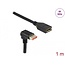 Delock DisplayPort extension cable male 90° downwards angled to female 8K 60 Hz 1 m