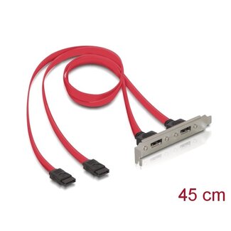 DeLOCK Delock Slotbracket 2x internal SATA to 2x eSATA external