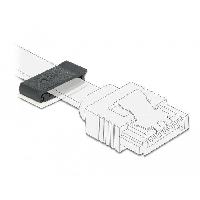 Delock Cable holder with locking clip self-adhesive black 10 pieces