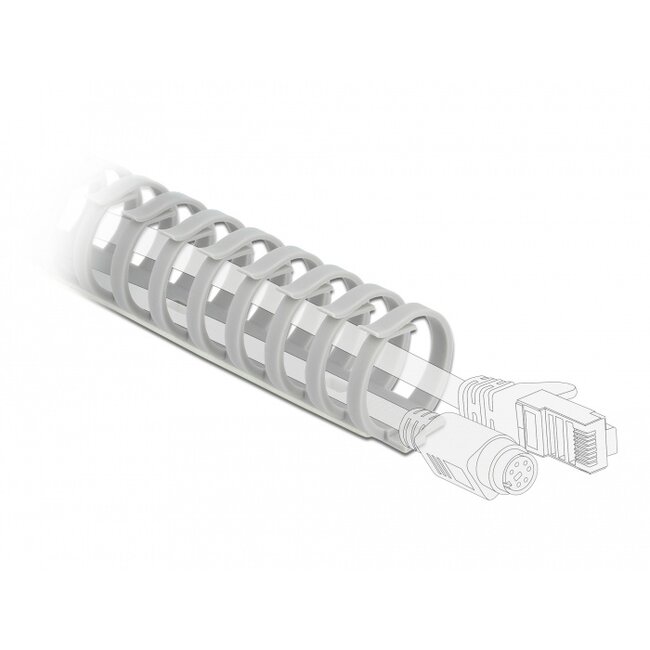 Delock Cable Duct flexible self-adhesive screwable 35 x 30 mm - length 50 cm grey