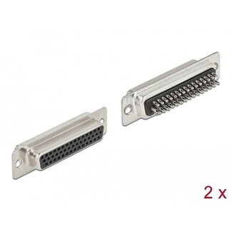 DeLOCK Delock D-Sub HD 44 pin female metal solder version 2 pieces
