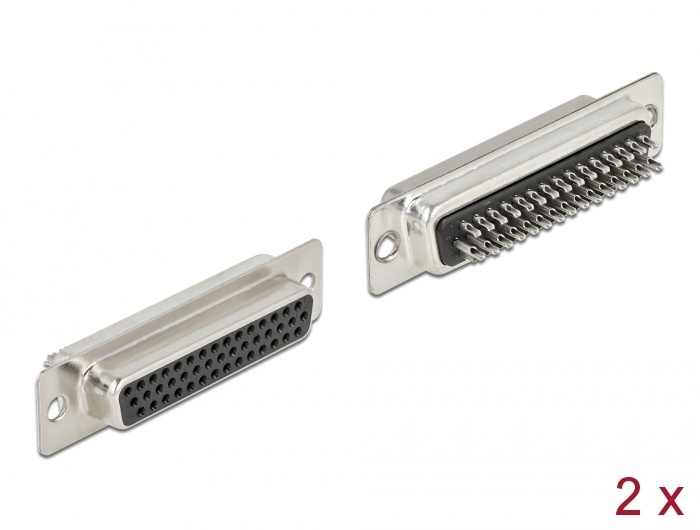 DeLOCK 66718. Aansluiting(en): D-Sub HD 44 pin, Kleur van het product: Zwart, Zilver, Geslacht connector: Vrouwelijk. Breedte: 12,5 mm, Diepte: 53 mm, Hoogte: 10,7 mm. Aantal per v