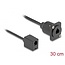 Delock D-Type RJ10 cable jack to jack black 30 cm