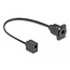 Delock D-Type RJ10 cable jack to jack black 30 cm