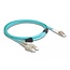 Delock Fiber Optical Cable with metal armouring LC Duplex to SC Duplex Multi-mode OM3 3 m