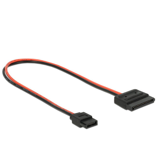 Delock Cable Power SATA 15 pin receptacle > Power Slim SATA 6 pin receptacle (5 V) 24 cm