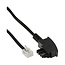 InLine® TAE-F kabel, voor import, TAE-F naar 6P4C, 6m