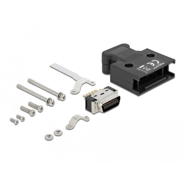 Delock MDR male 20 pin solder connection with housing