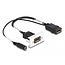 Delock Easy 45 DisplayPort 4K 60 Hz Module with DC feed 2.1 x 5.5 mm and pigtail,22.5 x 45 mm