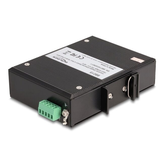 Delock Industrial Gigabit Ethernet Switch 4 Port RJ45 2 Port SFP for DIN rail