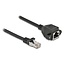 Delock Network Extension Cable S/FTP RJ45 plug to RJ45 jack Cat.6A 25 cm black