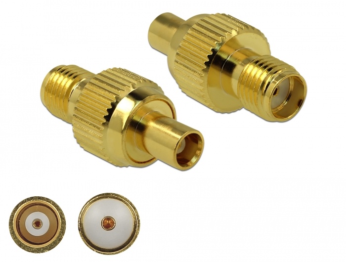 DeLOCK 89988. Aansluiting type: R-SMA, Aansluiting 1: SMA, Aansluiting 2: MCX. Diameter: 1 cm, Breedte: 21,2 mm. Type verpakking: Polybag, Aantal per verpakking: 1 stuk(s)