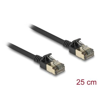 DeLOCK Delock RJ45 Network Cable Cat.8.1 F/FTP Slim Pro 0.25 m black