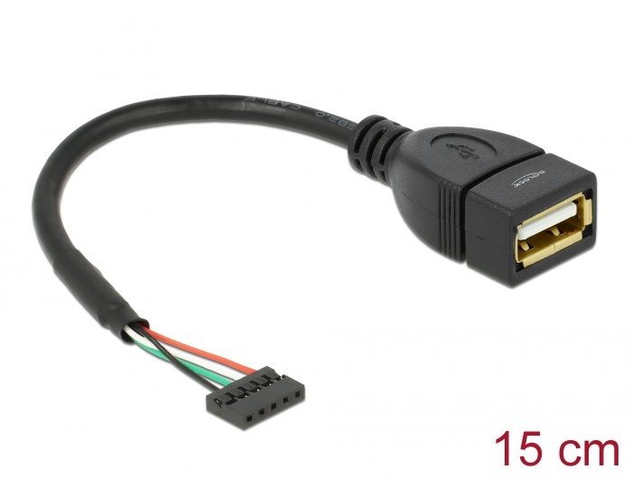 DeLOCK 84831. Lengte snoer: 0,15 m, Aansluiting 2: USB A, USB-versie: USB 2.0, Geslacht connector: Vrouwelijk/Vrouwelijk, Maximale overdrachtssnelheid van gegevens: 480 Mbit/s, Con