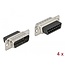 Delock D-Sub 15 pin crimp male, metal, 4 pieces