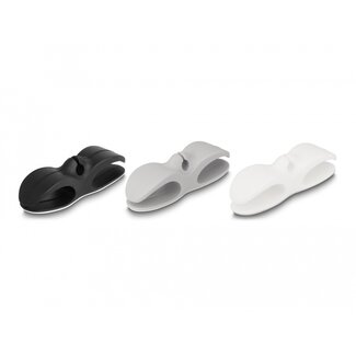 DeLOCK Delock Cable holder with 3 feed-throughs self-adhesive set 3 pieces