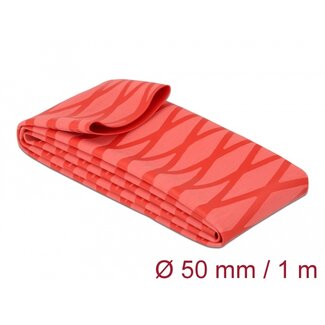 DeLOCK Delock Heat Shrink Tube X-pattern non-slip 1 m x 50 mm red