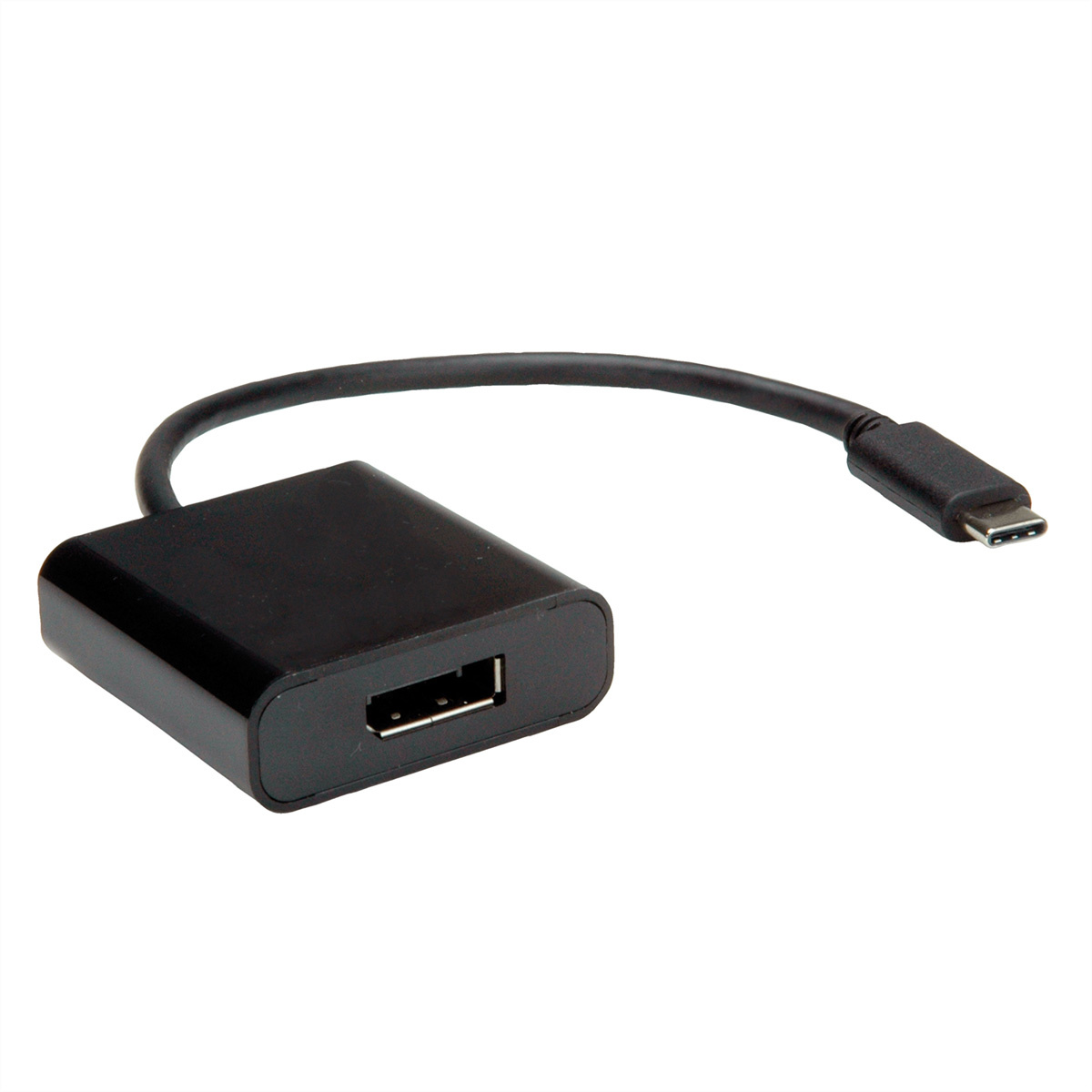 Value USB-C / DisplayPort Adapterkabel USB-C stekker, DisplayPort bus 0.10 m Zwart 12.99.3220 USB-C-displaykabel