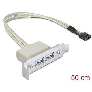 DeLOCK Delock Slot bracket USB 2.0 low profile 2 port