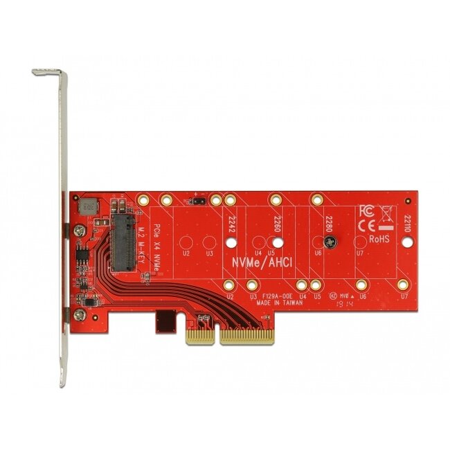 Delock PCI Express x4 Card > 1 x internal NVMe M.2 Key M 110 mm with heat sink - Low Profile Form Factor