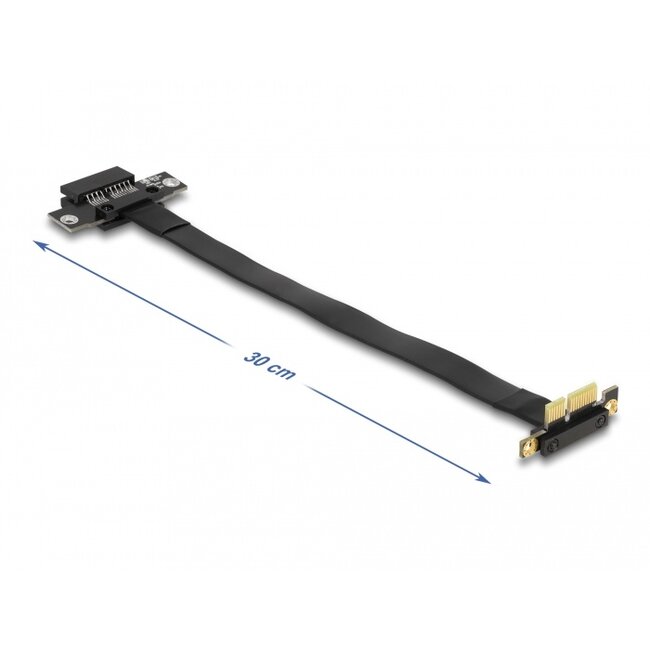 Delock Riser Card PCI Express x1 male 90° angled to x1 slot with cable 30 cm