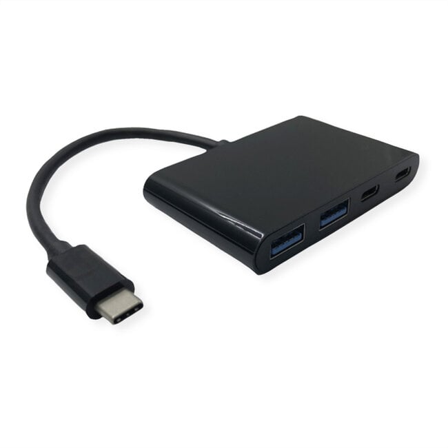 VALUE USB 3.2 Gen 2 Hub, 4x (2x A+ 2x C), Type C aansluitkabel