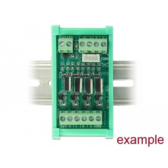 Delock Board Holder (72 mm) for DIN Rail 25 cm long