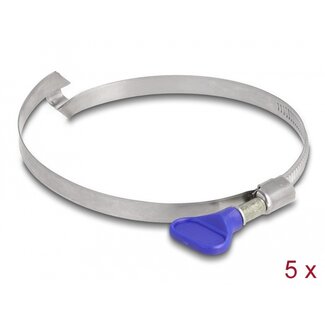 DeLOCK Delock Butterfly Hose Clamp stainless 400 steel with bridge left-handed 80 - 100 mm 5 pieces