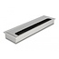 Delock Cable grommet for table mounting with brush 280 x 80 x 28 mm silver