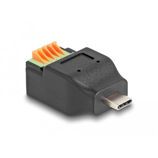 DeLOCK Delock USB Type-C™ 2.0 male to Terminal Block Adapter with push-button