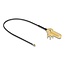 Delock Antenna Cable SMA 90° PCB jack bulkhead to I-PEX Inc., MHF® 4L plug 1.13 25 cm thread length 15 mm