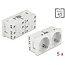 Delock Easy 45 Grounded Power Socket with a 45° arrangement 2-way extendable 45 x 45 mm 5 pieces