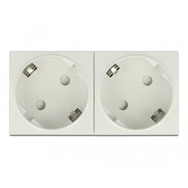 Delock Easy 45 Grounded Power Socket with a 45° arrangement 2-way extendable 45 x 45 mm 5 pieces