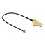 Delock Antenna Cable RP-SMA 90° PCB jack bulkhead to I-PEX Inc., MHF® I plug 1.13 25 cm thread length 15 mm
