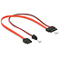 Delock Cable SATA 6 Gb/s 7 pin receptacle + Micro Fit 3.0 4 pin power plug > Slim SATA 13 pin receptacle 30 cm