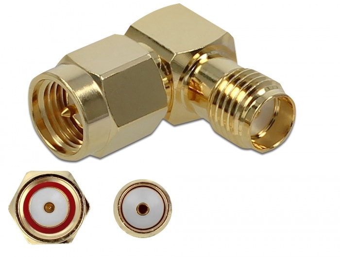 DeLOCK 89979. Aansluiting 1: SMA, Aansluiting 2: SMA. Kleur van het product: Goud