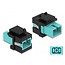 Delock Keystone Module SC Simplex female to SC Simplex female aqua / black