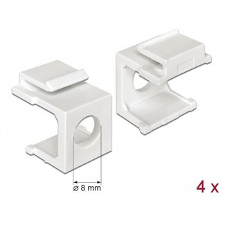 DeLOCK Delock Keystone cover white with 8 mm hole 4 pieces