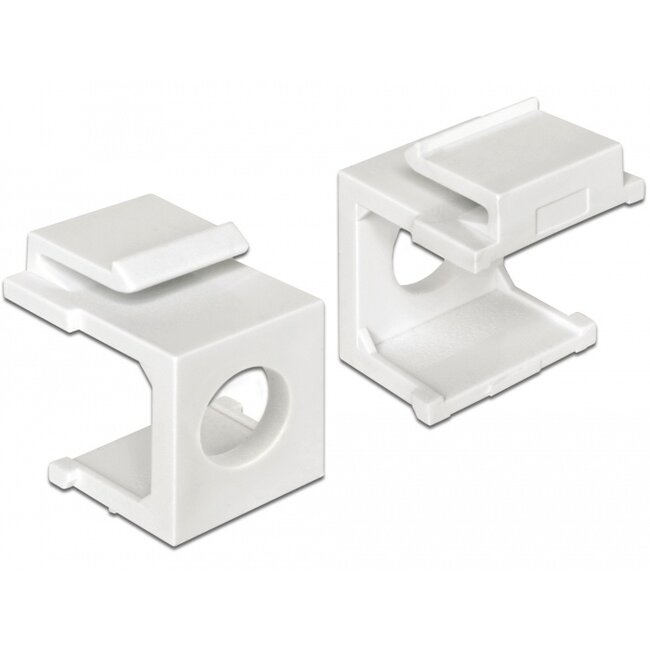 Delock Keystone cover white with 8 mm hole 4 pieces
