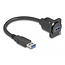 Delock D-Type USB 5 Gbps Cable Type-A male to Type-A female black 20 cm