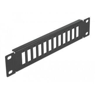 DeLOCK Delock 10″ Fiber Optic Patch Panel 12 Port for SC Duplex / LC Quad 1U black