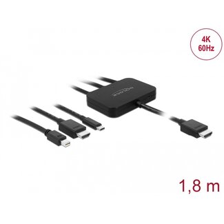 DeLOCK Delock USB-C™, HDMI or mini DisplayPort to 4K HDMI Adapter Cable 1.8 m