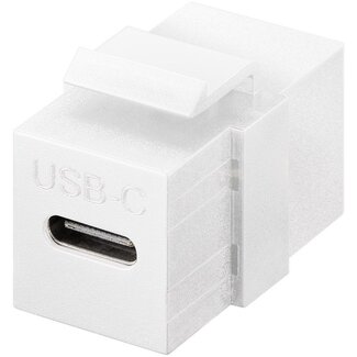 Goobay Goobay Keystone Module USB-C™ Connector, USB 3.2 Gen 2 (10 Gbit/s), white